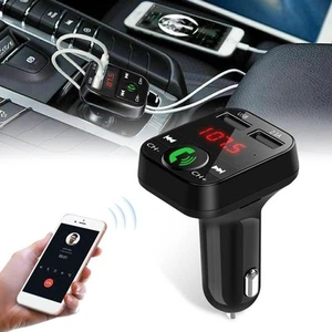 Lecteur MP3 Voiture Sans Fil Transmetteur FM 2 USB Charge Voiture Accessoires - Zdjęcie 1 z 12
