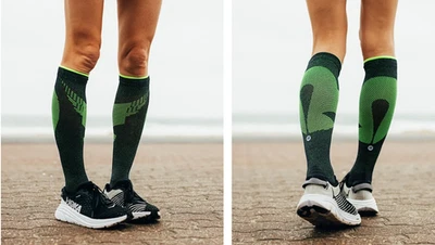 Rockay Vigor Compression Running Socks Black Lime Small EUR 34-37 Cycling - Image 1 of 4