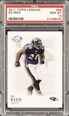 2011 ED REED TOPPS LEGENDS #89 PSA 10 RAVENS HOF - Image 1 of 2