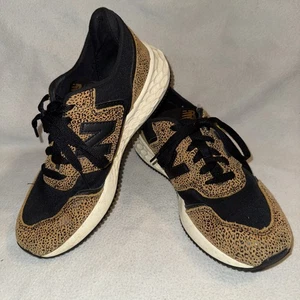 New Balance Woman’s Cheetah Print Sneaker Size 7 Fresh Foam Black Gold X 70. S41 - Picture 1 of 7