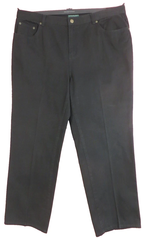 PNS1843- LAUREN JEANS CO Women's Cotton Pants Straight Pocket Black Wash 16W - Image 1 of 4