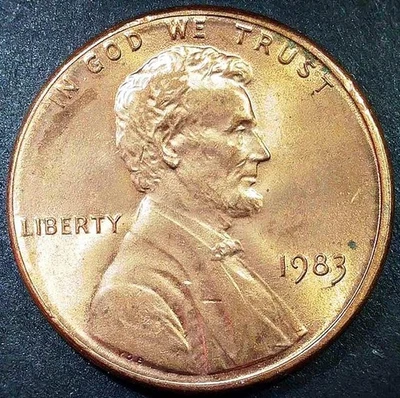 1983-P Lincoln Memorial, Bisecting Die Crack, Unc (A371) - Image 1 of 4