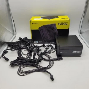 CORSAIR RM750e Fully Modular Low-Noise ATX PSU Cybenetics Gold -NOT WORKING- - Afbeelding 1 van 5