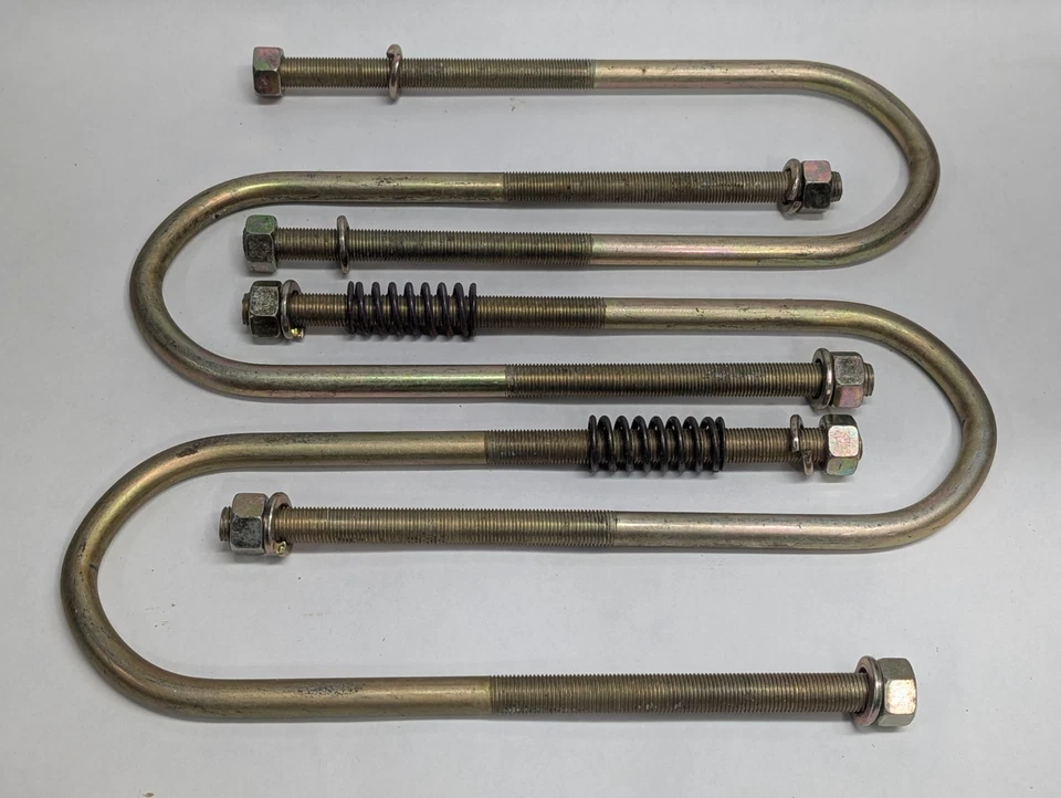 4 Rear Drop 3" Axle Flip Relocator Lowering U-Bolt Hardware 10.5" Overall Length - Image 1 of 4