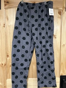 Life Is Good Mens Grey With Black Dots Lounge Sleep Pants Size Large New - Picture 1 of 7