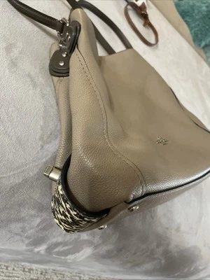 Bolso de Hombro Coach Grande Cuero EDIE Taupe ¡Con Cerradura! Foto 1 de 4