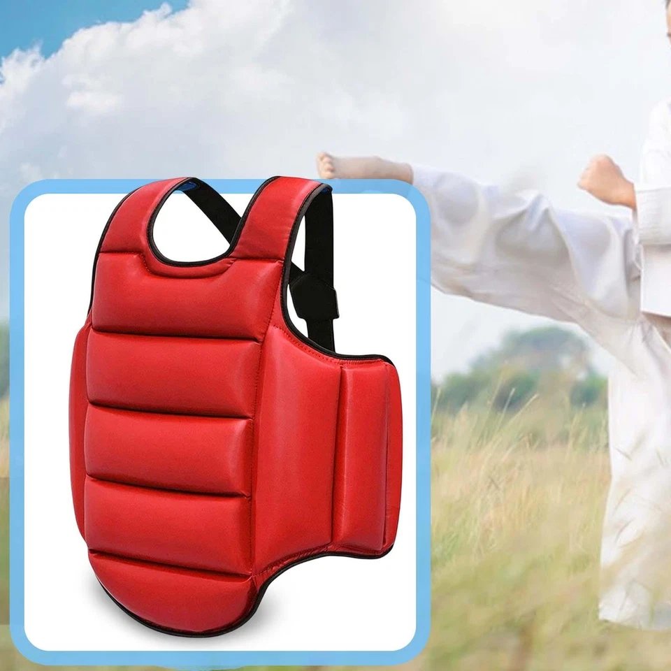 Taekwondo Protector Vest Karate Guard Chest Protector Body for Sparring Training - Image 1 of 1