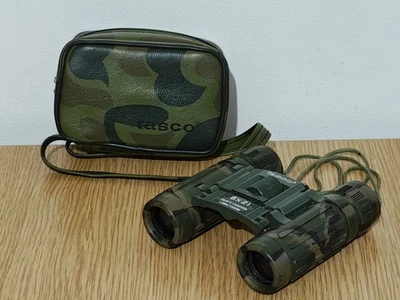 Tasco 8x21 Camouflage Rubber Coated Binoculars - With Camo Case - Bird Spotting - Image 1 of 4