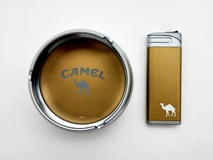 Gas Lighter + Ashtray Camel Vintage Set Smoking Devices in Box Collectible Merch - Picture 1 of 12