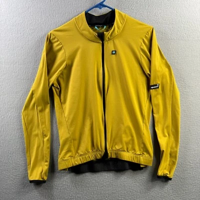 Biehler Cycling Jacket Womens XL Mustard Yellow Fleece Full Zip - Image 1 of 4