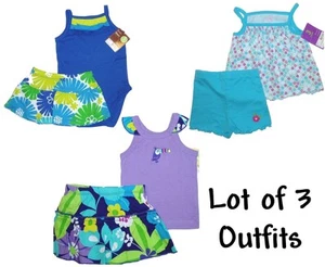 Outfits Shirt Shorts Bodysuit Skirt Baby Clothes Girls Summer Lot 3 2 pc Gift - Picture 1 of 12