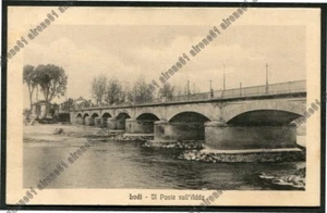 LOB STADT 75 BRÜCKE Fluss ADDA Postkarte gereist 1913 - Bild 1 von 2