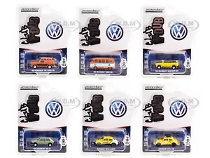 "CLUB VEE V-DUB" SERIES 16, 6 PC SET 1/64 DIECAST MODEL CARS BY GREENLIGHT 36070 - Picture 1 of 3