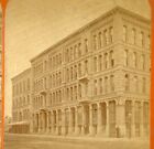 Lynn MA: Central Building & Savings Bank 1870s/80s Geo. C Herbert stereoview x86