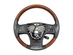 Lexus RX450H 10-11 Steering Wheel with Wood Grain Trim 45100-48450-E1, D058, OEM - Picture 1 of 14