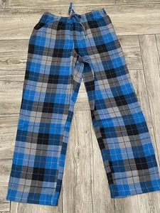 Sonoma Flannel Lounge Pants Men's Pajama Bottoms Blue Plaid - Picture 1 of 3