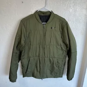 Nike Reversible Bomber Jacket Green/Black Size M - Picture 1 of 5