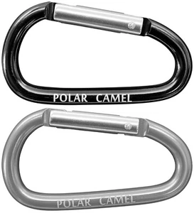 Polar Camel Premium Wasserflasche Karabiner schwarz oder grau Wasserflaschenclip 3,75" - Bild 1 von 5