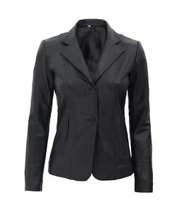 Original Leather Blazer Jacket for Women Stylish Formal Professional Business - Picture 1 of 5