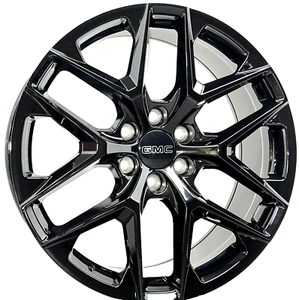 22" Gloss Black OE Replica 14078 SSW Snowflake II Rims 2024 GMC Yukon AT4 6x5.5 - Picture 1 of 10