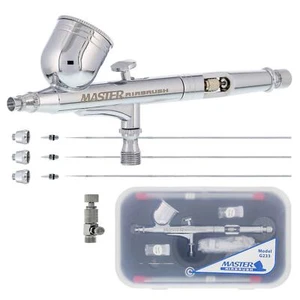 G233 Pro Set Master Gravity Kit Aerografo 3 Punte Fluide, Hobby Auto Vernice Nail Art - Foto 1 di 5