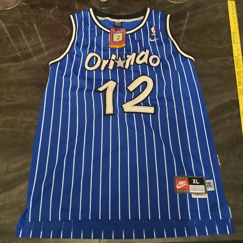 Nike Hardwood Classics Orlando Magic #12 Dwight Howard Pinstripe Jersey Size XL Cover