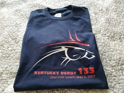 Kentucky Derby 2007  Official Blue Tshirt Sz M (Street Sense)  - Изображение 1 из 4