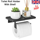 Toilet Paper Roll Holder with Cell Phone Shelf Wall Mounted Bathroom Tissue Rack
