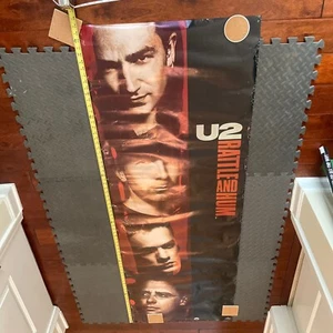 U2 RATTLE AND HUM 1988 GEROLLTES RIESIGES BANNER POSTER 6ft LANG PARAMOUNT BL - Bild 1 von 8