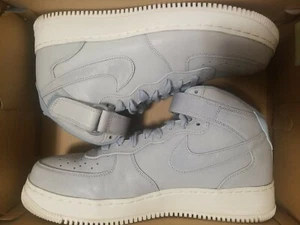 Nike Air Force 1 Mid Blue Grey Men’s Size 12 *Worn 2 TIMES* - Picture 1 of 5