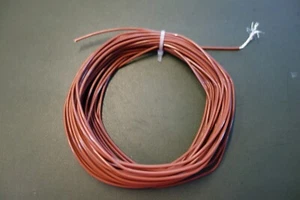 50 Ft - 18 Awg Stranded 600V Silver Plated Copper Teflon/ PTFE Wire - BROWN - Picture 1 of 2