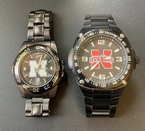 LOT of 2 NEBRASKA Watches Cornhuskers Huskers *Need Batteries* Cover