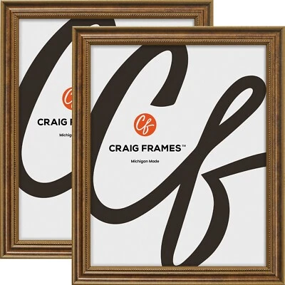 Stratton, 0.75" Ornate Bronze Picture Frame, Puzzle, Common Sizes 4x5 - 24x36 - Image 1 of 4