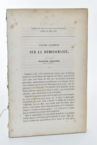 [DEMONOLOGIE] MACARIO, Etudes cliniques sur la démonomanie, 1843 - Photo 1/1