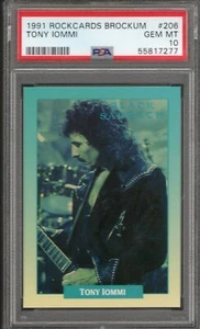 1991 RockCards Brockum #206 Tony Iommi "Black Sabbath" PSA 10 Gem Mint - Bild 1 von 2