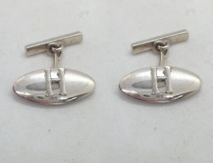 Manschettenknöpfe Mit Schreiben - ,H - aus Silber 925 - Startseite - Alphabet - - Picture 1 of 2