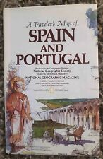 National Geographic Original Oct 1984 Map A Traveler's Map Of Spain And Portugal