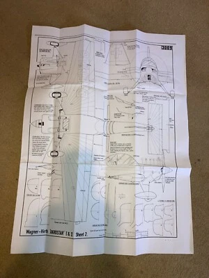 Aeromodeller scale drawing No. 3009 Wagner-Hirth Akrostar 1/12th scale - Image 1 of 2