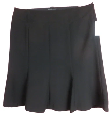 NUEVO CON ETIQUETAS JONES WEAR Mujer 100% Poliéster Carrera Corneada Línea A Falda Forrada Negra 18 Foto 1 de 4