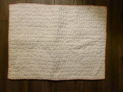 Pottery Barn "Pick-Stitch - Blanco con Bordado Naranja" Acolchado Estándar Falsa Foto 1 de 4