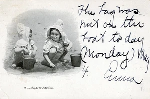 Cartolina Divertimento Per I Piccoli - udb - spedita nel 1908 - Foto 1 di 2