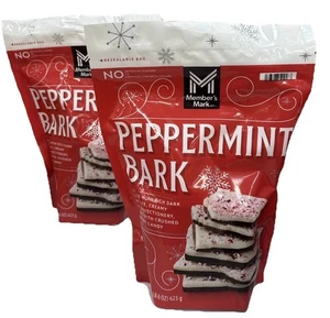 2 confezioni Member's Mark corteccia di cioccolato fondente alla menta piperita, 22 oz. - Foto 1 di 5