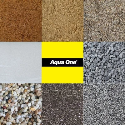 Natürliches Aquarium Kies Sand Aqua One Aquarium Dekoration Fluss Steine - Bild 1 von 4