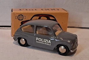 2426. MERCURY SCOTTOY – FIAT 600 Polizia 1956 (grigio)  MB MINT BOXED - Foto 1 di 5