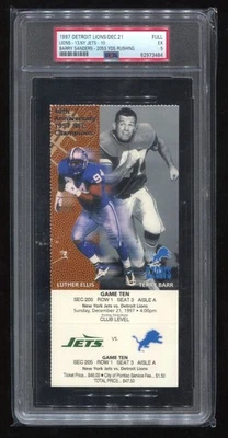 Barry Sanders 2053 yardas completo - boleto PSA 1997 Detroit Lions completo PSA 5 NFL Foto 1 de 2