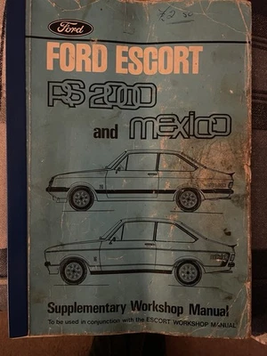 FORD Escort RS2000 & Mexico Supp Workshop Manual - Image 1 of 3