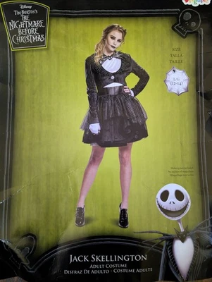 Disney Nightmare Before Christmas Jack Skellington Halloween Woman Costume L - Image 1 of 4