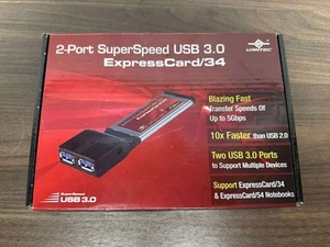 VANTEC UGT-UC312CB 2-Port SuperSpeed USB 3.0 ExpressCard/34 (U-75) Very Good - Picture 1 of 4
