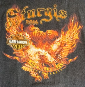 Camiseta Harley-Davidson XL Sturgis 2016 Black Hills Rally doble gráfica South D - Imagen 1 de 11