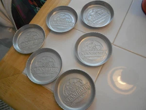 VINTAGE STANHOME ALUMINUM COASTERS-VG+ CONDITION-3" ACROSS - Picture 1 of 4